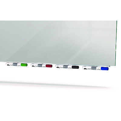 Ghent Aria Low-Profile Frameless Magnetic Glassboard, 36" x 24", Gray Surface (GHEARIASM23GY)