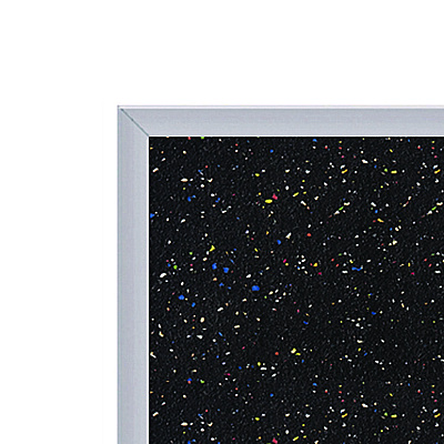 Ghent Recycled Bulletin Board, 87.91 x 48.5, Confetti Surface, Satin Aluminum Frame (GHEATR47CF)