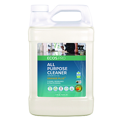 ECOS PRO Orange Plus All-Purpose Cleaner and Degreaser, Citrus Scent, 1 gal Bottle, 4/Carton (EOPPL970604CT)