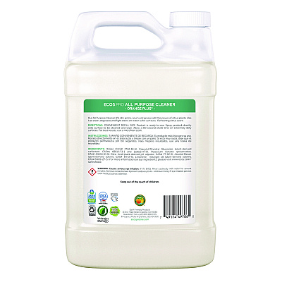 ECOS PRO Orange Plus All-Purpose Cleaner and Degreaser, Citrus Scent, 1 gal Bottle, 4/Carton (EOPPL970604CT)