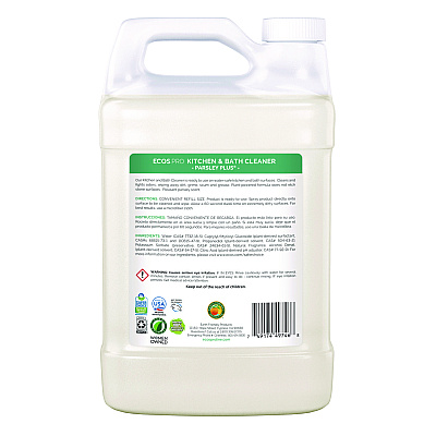 ECOS PRO Parsley Plus All-Purpose Kitchen and Bathroom Cleaner, Herbal Scent, 1 gal Bottle, 4/Carton (EOPPL974604CT)