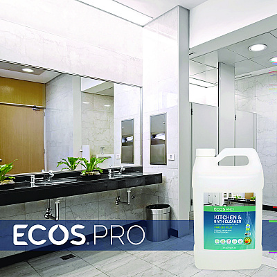 ECOS PRO Parsley Plus All-Purpose Kitchen and Bathroom Cleaner, Herbal Scent, 1 gal Bottle, 4/Carton (EOPPL974604CT)