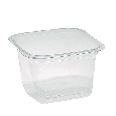 Pactiv Evergreen PET Square Container, 16 oz, 4 x 4 x 3, Clear, Plastic, 480/Carton (4S18Y)