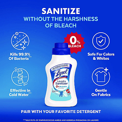 LYSOL Laundry Sanitizer, Crisp Linen Scent, 21 oz Bottle, 6/Carton (RAC56374CT)