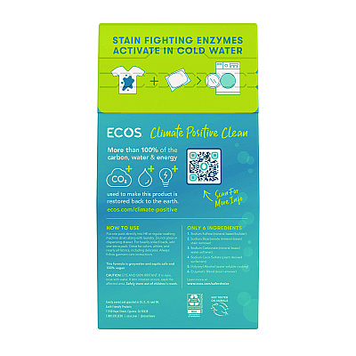 ECOS PRO Laundry Detergent Packs, Free and Clear, 40/Pack (EOP963706EA)