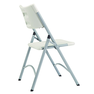 NPS 600 Series Heavy Duty Plastic Folding Chair, Supports Up to 500 lb, 18" Seat Height, Gray Seat/Back/Base, 4/Carton (602)