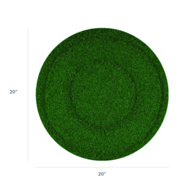 Americo TurfScrub Brush Floor Pad, 20" Diameter, Green, 4/Carton (AM7402920)