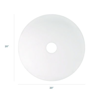 Americo XTRACT Melamine Floor Pad, 20" Diameter, White/Brown, 5/Carton (AM7404020)