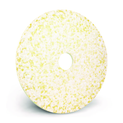 Americo Toro Floor Pad, 14" Diameter, White/Brown/Yellow, 2/Carton (AM7405614)