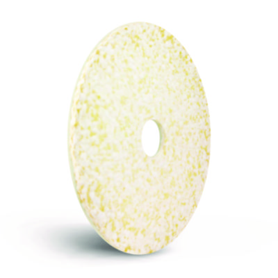 Americo Toro Floor Pad, 14" Diameter, White/Brown/Yellow, 2/Carton (AM7405614)