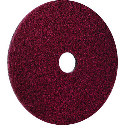 Americo Black Diamond 400 Heavy-Duty Cleaning Pad, 20" Diameter, 400 Grit, Black/Red, 2/Carton (AM7442120)