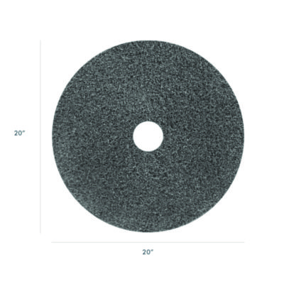 Americo Black Diamond 800 Deep Cleaning Pad, 20" Diameter, 800 Grit, Black/Gray, 2/Carton (AM7442220)