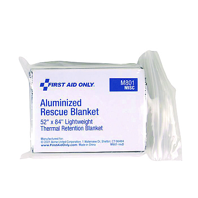First Aid Only SmartCompliance Aluminized Rescue Blanket, 52 x 84, Silver (FAO91354)