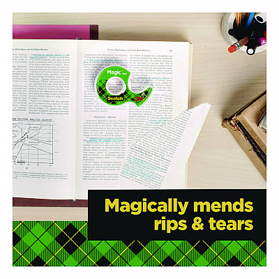 Scotch Magic Tape in Handheld Dispenser, 1" Core, 0.75" x 50 ft, Clear, 2/Pack (MMM70005148088)