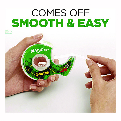 Scotch Magic Tape in Handheld Dispenser, 1" Core, 0.75" x 50 ft, Clear, 2/Pack (MMM70005148088)