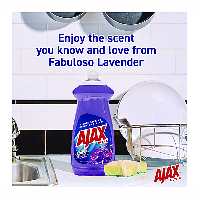 Ajax Dish Detergent, Fabuloso Lavender Scent, 28 oz Bottle (CPC61037540)