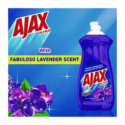 Ajax Dish Detergent, Fabuloso Lavender Scent, 28 oz Bottle (CPC61037540)