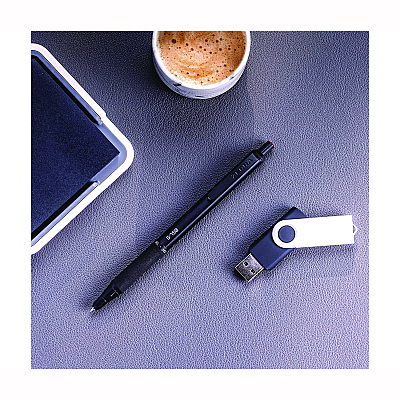 Zebra G-750 Gel Pen, Retractable, Medium 0.7 mm, Black; Blue Ink, Black Barrel, 2/Pack (ZEB49802)