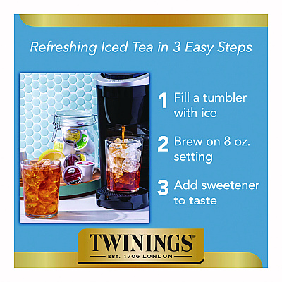 TWININGS Brew Over Ice K-Cups, Peach, 24/Box (TWGTNA23196)