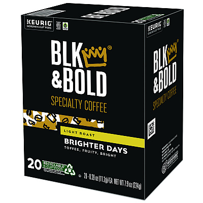 BLK & Bold Brighter Days Coffee K-Cups, 20/Box (BKD5000372406)