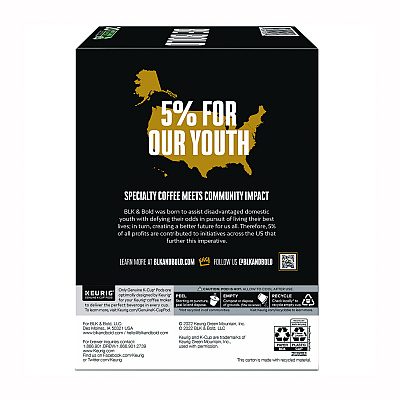 BLK & Bold Brighter Days Coffee K-Cups, 20/Box (BKD5000372406)