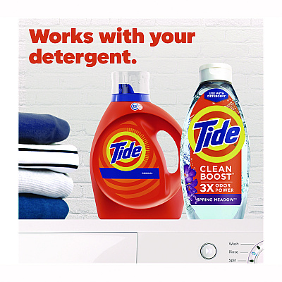 Tide Clean Boost In-Wash Scent Booster, Spring Meadow Scent, 48 oz Bottle (PGC09784)