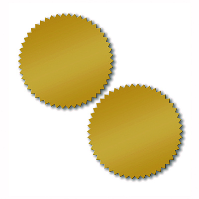 Great Papers Seals, 1.75" Diameter, Gold Foil, 50/Pack (GRP901200)