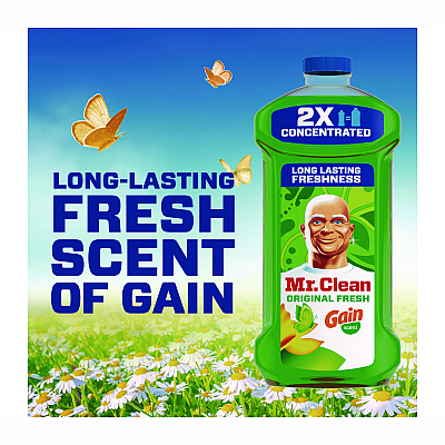 Mr. Clean Multipurpose Cleaning Solution, Gain Original Fresh Scent, 64 oz Bottle (PGC10724)