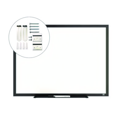 TRU RED Melamine Dry Erase Board, 24" x 18", White Surface, Black Aluminum Frame (TUDTR59362)