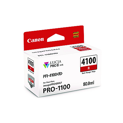 Canon 6785C002AA (PFI-4100) High-Yield Ink, Red