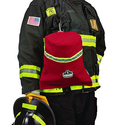 ergodyne Arsenal 5082 SCBA Mask Bag with Hook-and-Loop Closure, Fleece Lining, 8.5 x 8.5 x 14, Red (13083)
