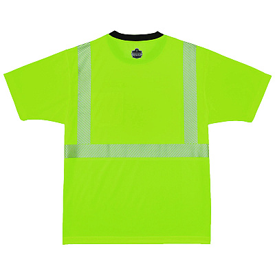 ergodyne GloWear 8280BK Class 2 Performance T-Shirt with Black Bottom, 3X-Large Long, Lime (22567)