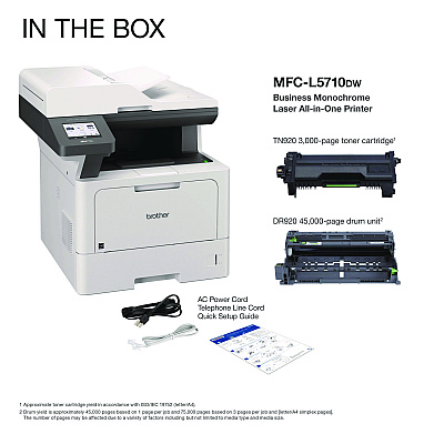 Brother MFC-L5710DW Business Monochrome Laser AIO Printer, Copy, Fax, Print, Scan