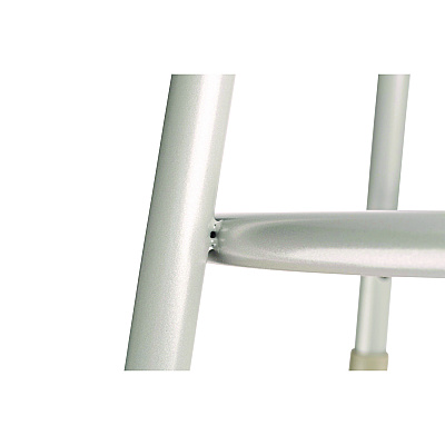 NPS 6400 Series Height Adjust Heavy Duty Vinyl Padded Steel Stool, Backless, Support 500lb, 30.5" to 38.5" Height, Gray Seat/Base (6430H)