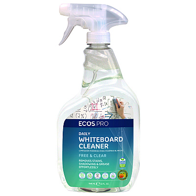ECOS PRO Daily Whiteboard Cleaner, Free and Clear, 32 oz Spray Bottle, 6/Carton (EOPPL98696CT)