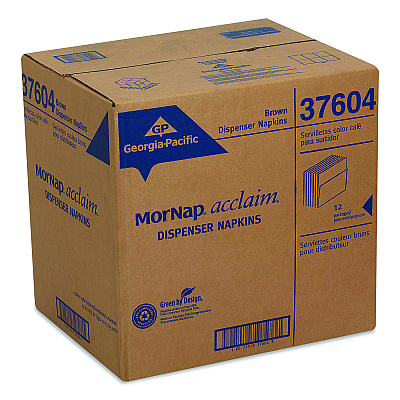 Dixie Interfold Napkin Refills, 1-Ply, 13 x 8.5, Brown, 900 Napkins/Pack, 12 Packs/Carton (37604)