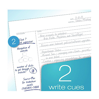 TOPS FocusNotes Filler Paper, 3-Hole Punched, 8.5 x 11, Cornell Rule, 100/Pack (TOP62354)