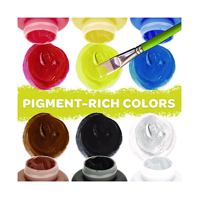 Crayola Acrylic Paint Set, Six Assorted Classic Colors, 2 oz Bottles, 6/Box (CYO1388272)