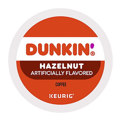 Dunkin Donuts K-Cup Pods, Hazelnut, 24/Box (GMT0848)