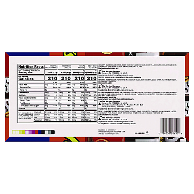 Hershey's Full Size Chocolate Candy Bar Variety Pack, Assorted, 1.5 oz Bars, 30 Bars (HRS20650)