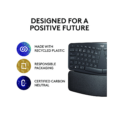 Logitech ERGO K860 Wireless Keyboard, Graphite (LOG24421967)