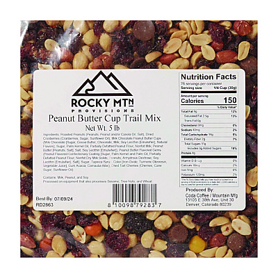 Mountain Manufacturing Peanut Butter Cup Roasted Trail Mix, 80 oz Bag, 4/Carton (MMGCDA79283)