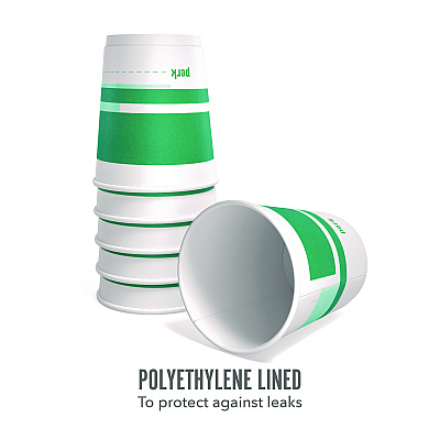 Perk Insulated Paper Cup, 10 oz, White/Teal, 40/Pack (PRK59482)