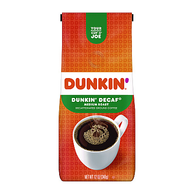 Dunkin Donuts Original Blend Decaf Coffee, 12 oz Bag (SMU00048)