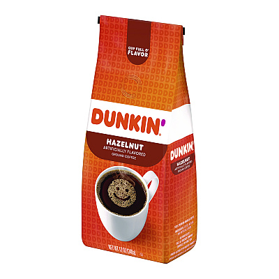 Dunkin Donuts Hazelnut Coffee, 12 oz Bag (SMU00049)