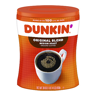 Dunkin Donuts Original Blend Coffee, 30 oz Canister (SMU8133401102)