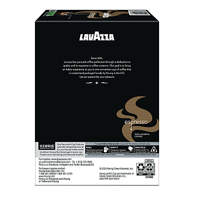 Lavazza Perfetto Espresso Coffee K-Cups, 22/Box (LAV6000)