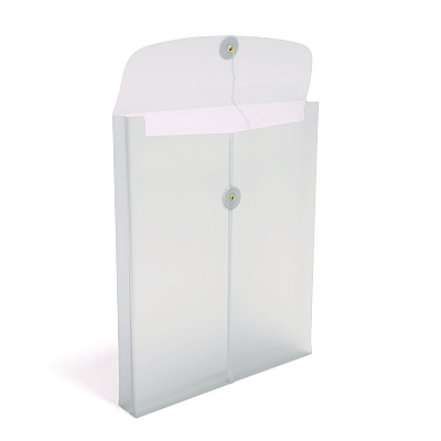 TRU RED Poly String and Button Storage Envelope, Letter Size, Clear, 5/Pack (TUD599608)
