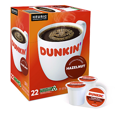 Dunkin Donuts K-Cup Pods, Hazelnut, 24/Box (GMT0848)