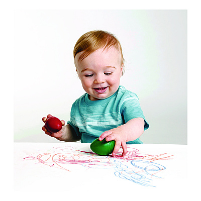 Crayola My First Washable Palm Grasp Crayons, Assorted Colors, 6/Pack (CYO2753071)